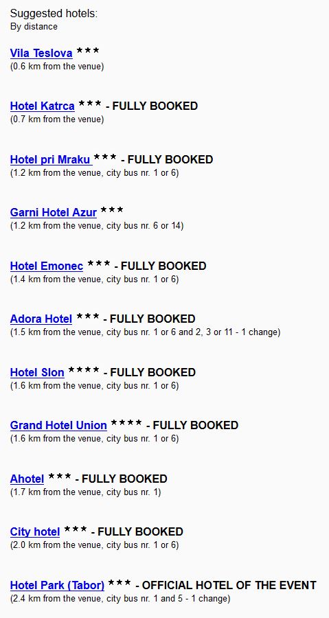 HOTEL recommendations